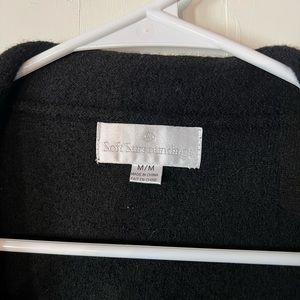 Soft surroundings black military style jacket.